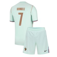 Stroje piłkarskie Francja Ousmane Dembele #7 Koszulka Wyjazdowej dla dzieci MŚ 2026 Krótki Rękaw (+ szorty)
